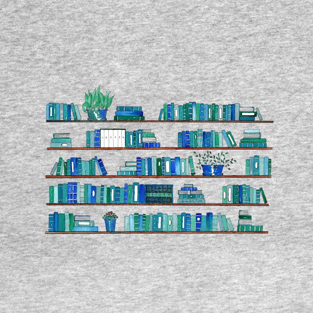 Green Bookcase by BiblioartsbyEmma